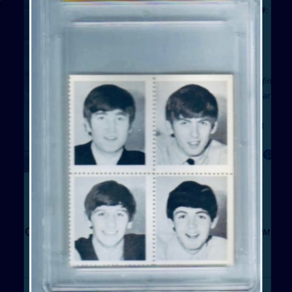 4 Antique Collectible Beatles Stamps